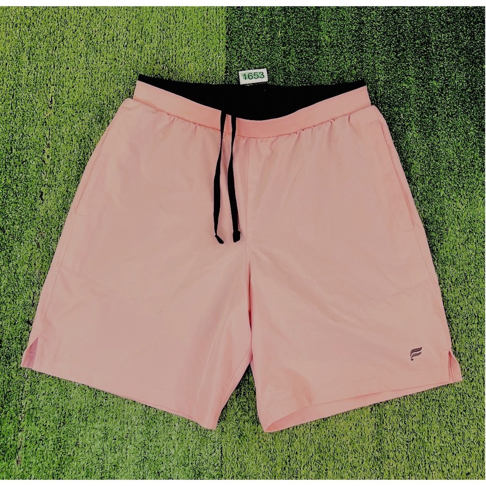 Fabletics Mens Pink Athletic Shorts with Built-in Liner Size Medium 28W